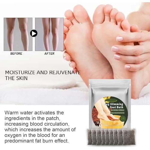 Herbal Foot Soak Bags 30pcs - Relaxing Mugwort & Herbal Foot Bath for Tired Feet