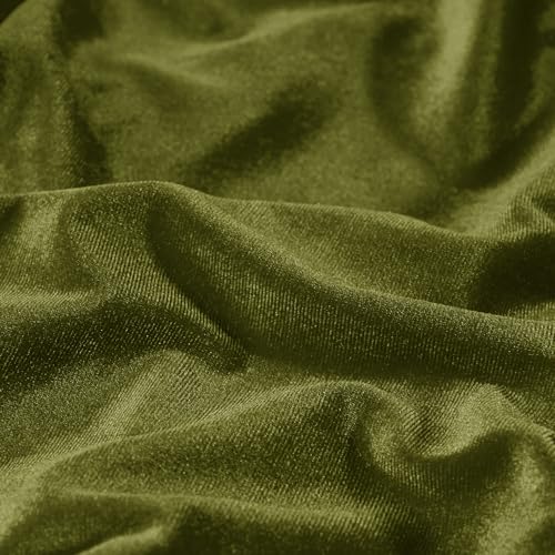 Olive Green Velvet Throw Pillow Covers, 18x18 Inches, Set of 2