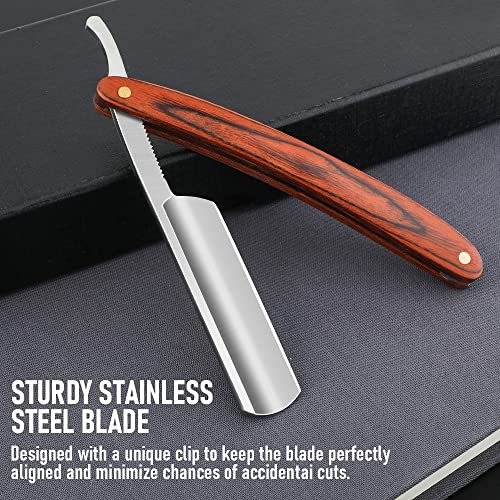 SXDGS Professional Straight Razor Set NO.147 with Strop - Stainless Steel Shaver for Men