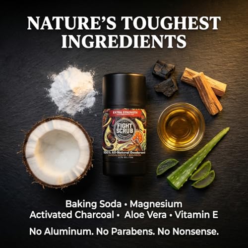 Fight Scrub Natural Deodorant – Aluminum-Free Sandalwood Bourbon