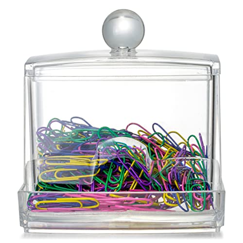 Officemate Self-Dispensing Paper Clip Holder with 250 Assorted Clips