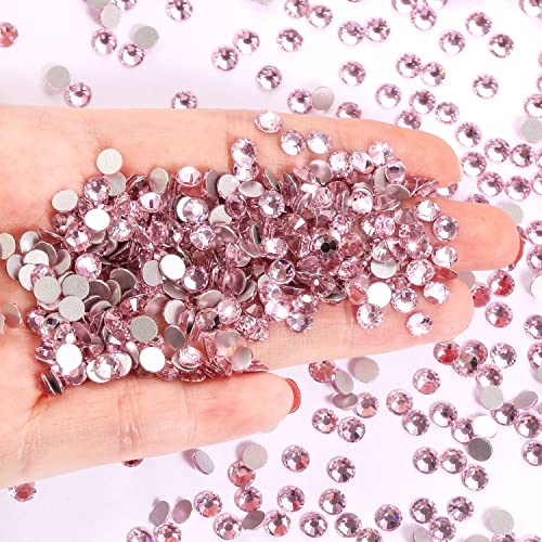 Light Pink Crystal Rhinestones SS16 - 1440Pcs Flatback Gems for Crafts