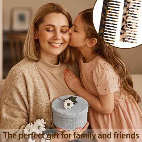 Fernfern Large Wide Tooth Comb Set for Thick Curly Wavy Hair - Tortoise Shell & Ivory