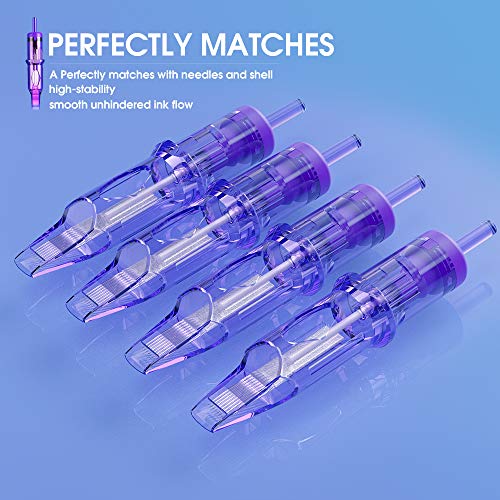 Mast Pro Tattoo Cartridges - 20 Disposable Needles, Mixed Sizes 1205RL & 1205RS