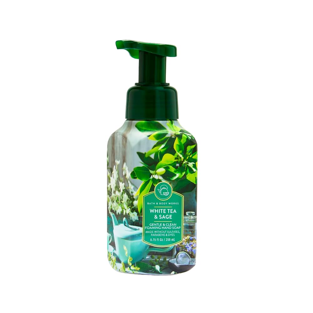 Gentle & Clean Foaming Hand Soap Bundle - White Tea & Sage, Blueberry Bellini, Covered in Roses | 8.75 fl oz Each - Fresh Fruity & Floral Scents