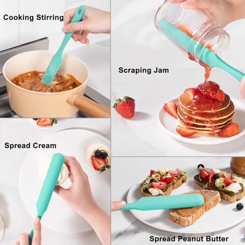 Silicone Measuring Cups Set - 4 Flexible 250ml Cups & Spatulas