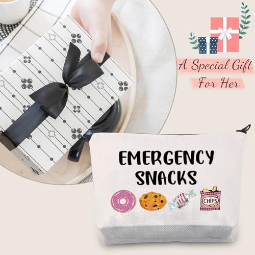 Emergency Snacks Makeup Bag - Foodie Zipper Cosmetic Bag