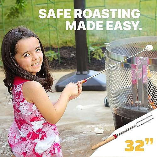 Grill Guru 32" Stainless Steel Marshmallow Roasting Sticks - 10 Pack