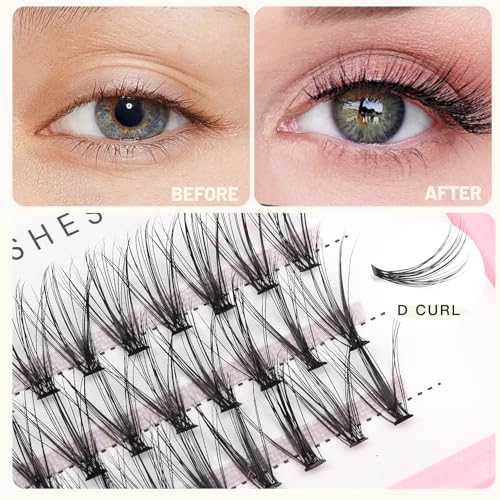 Bodermincer 14mm False Eyelash Clusters 0.07mm Thick Natural Curl Handmade Bulk