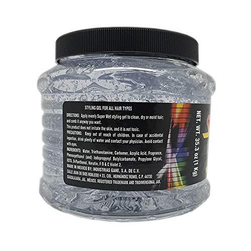 Super Clear Jumbo Hair Styling Gel - 2.2 lb for All-Day Hold