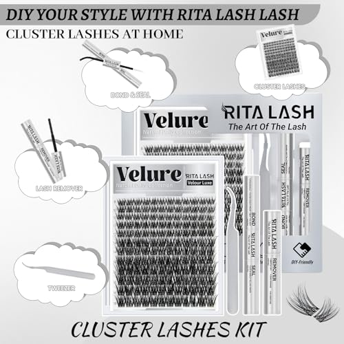 RITALASH Velure Lash Clusters Kit - DIY Wispy Eyelash Extension Set