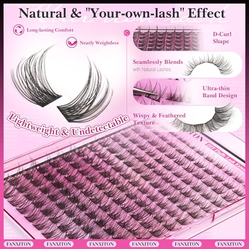 DIY Lash Extension Kit - 154 Natural Look Wispy Clusters (8-16mm)