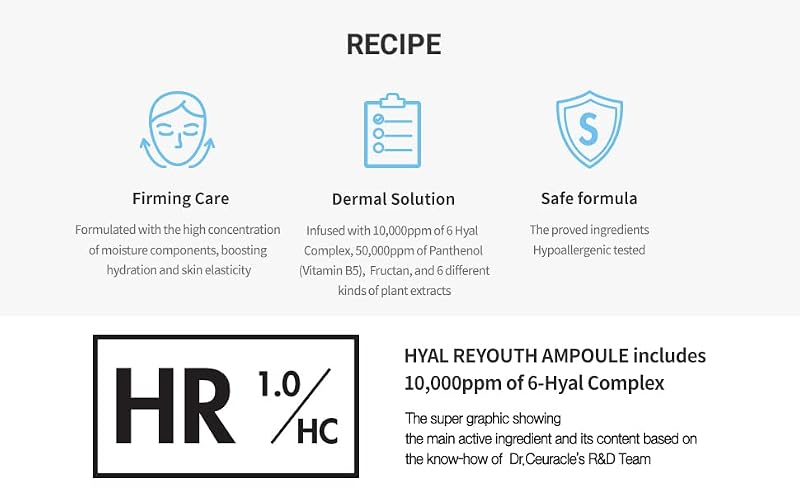 Dr.Ceuracle Hyal Reyouth Hyaluronic Acid Serum 1.69 fl. oz.