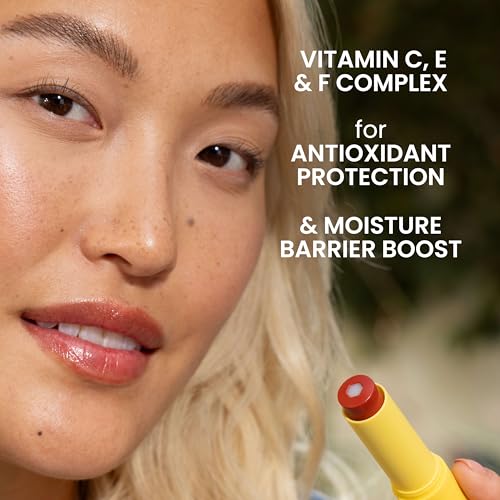 Burt¡¯s Bees Tinted Boosted Balm, Misty Mauve, Hydrating Tinted Lip Balm with Vitamin C, E, and F Core, 24 Hour Lip Moisturizer with Responsibly Sourced Beeswax, 100% Natural Origin, 1 Count, 0.16oz
