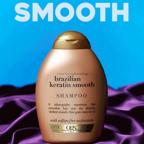 OGX Keratin Therapy Shampoo 13 Fl Oz Pack of 2 Sulfate-Free Hair Smoothing