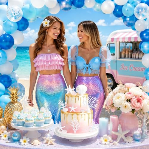 20PCS Ocean-Themed Cake Toppers - Seashells & Starfish Decorations