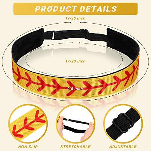 Yinder 2-Pack Softball Headbands for Girls & Women, Adjustable Sports Hair Accessories