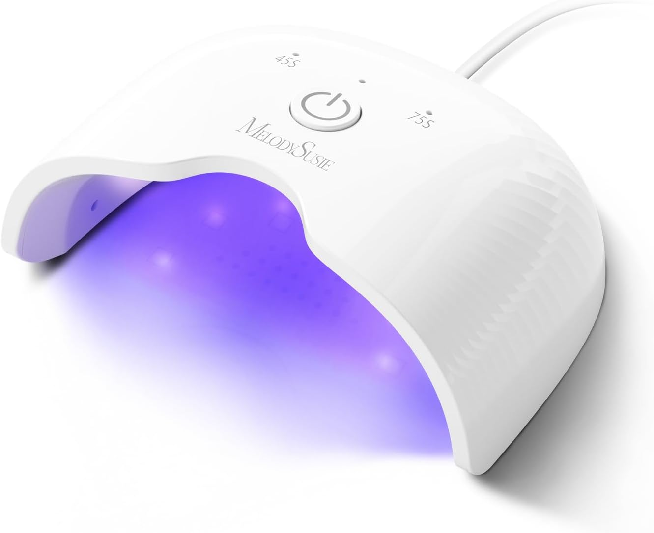 Mini LED UV Nail Lamp - Lightweight Nail Dryer for Soft Gels | Cures Base & Top Coat, White