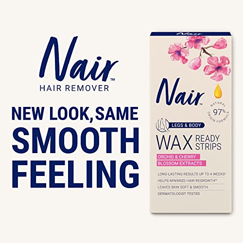 Nair Hair Remover Wax Ready Strips, 40 Count (Pack of 3) - Legs & Body