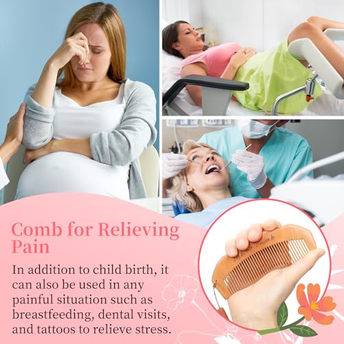 Natural Wooden Birth Comb for Labor Pain Relief & Support