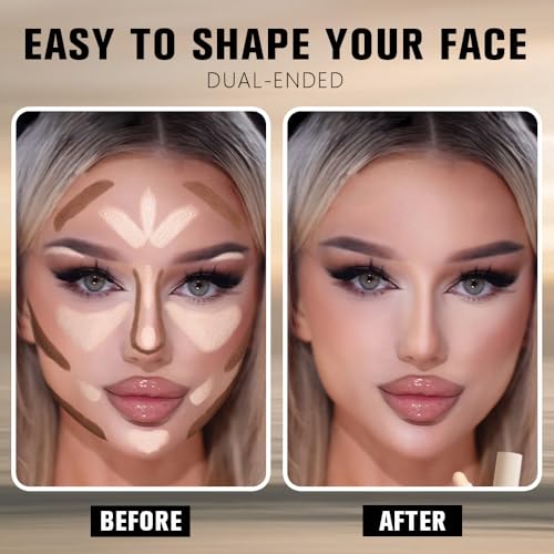 QIDSTERS 2-in-1 Contour & Highlighter Stick for Fair Skin