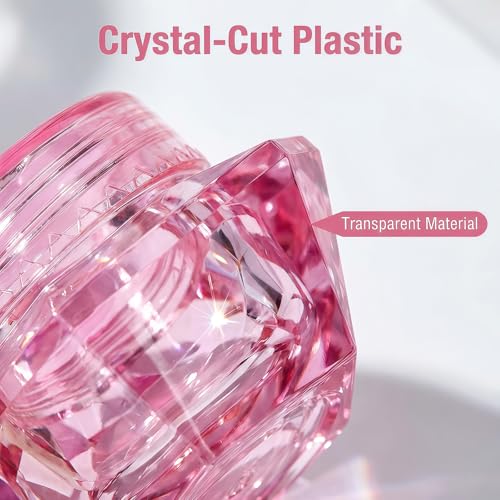 24 Pcs Diamond-Shaped Travel Cosmetic Sample Bottles 5g/5ml - Empty Plastic Containers for Makeup & Skincare