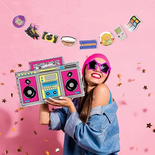 90s Party Decorations Banner - Retro Bachelorette & Birthday Decor