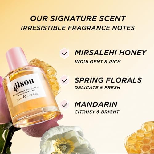 Gisou Honey Infused Hair Perfume ? Long-Lasting Hair Fragrance with Mirsalehi Honey & Argan Oil, Wildflower Honey, 1.7 Fl Oz