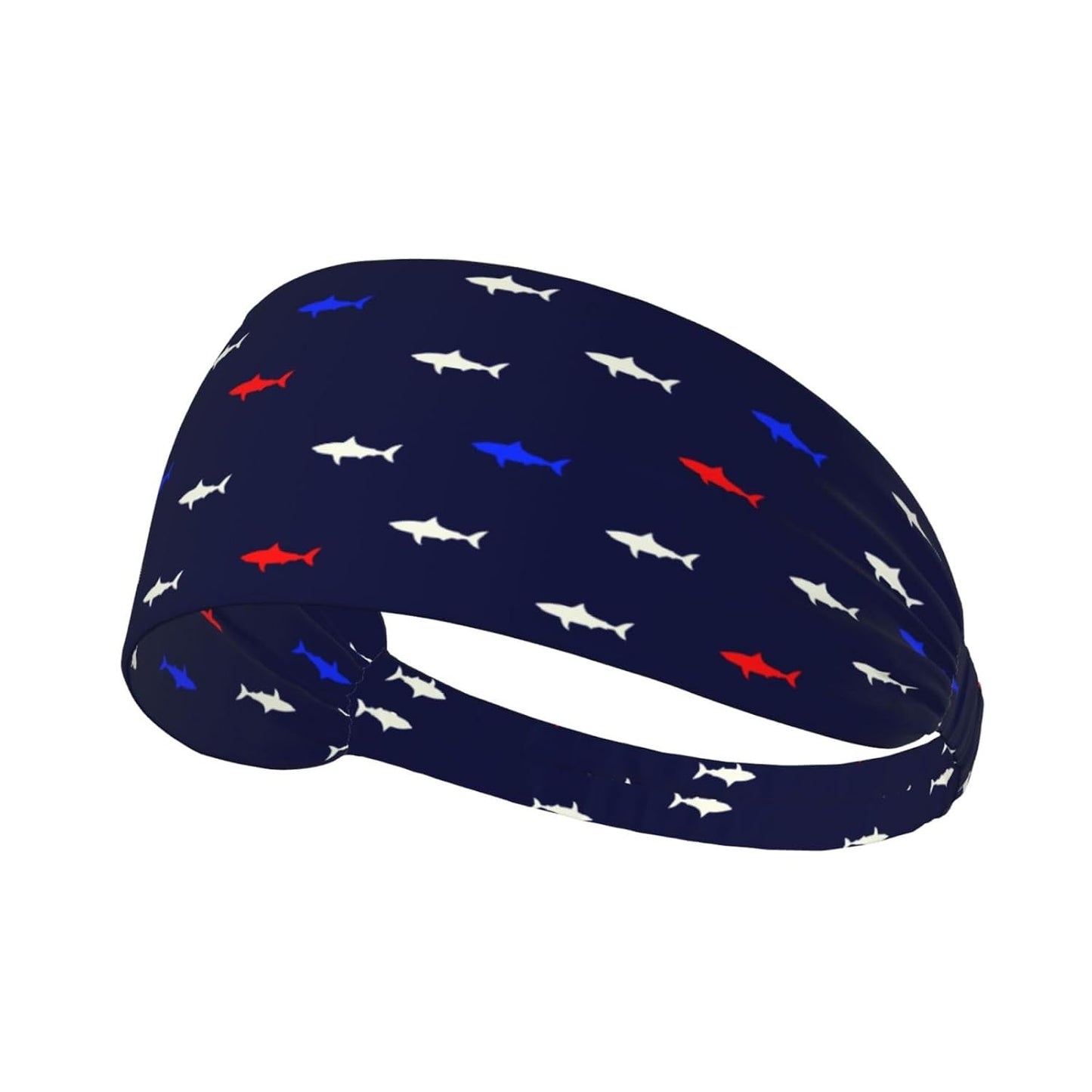 Mushroom Bunny Floral Print Headband - Light Blue Elastic Hair Band for Women | Daily Wear & Yoga