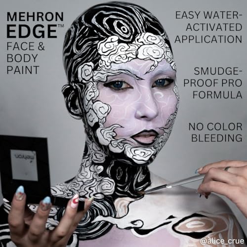 Mehron EDGE Green Water-Activated Face & Body Paint - Professional Makeup