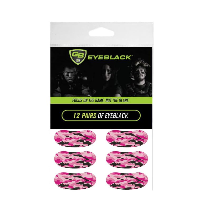 Breathable Eye Strips - Peel & Stick Athletic Eyeblack Stickers for Baseball, Football, Softball, Lacrosse | Black - 15 Pairs