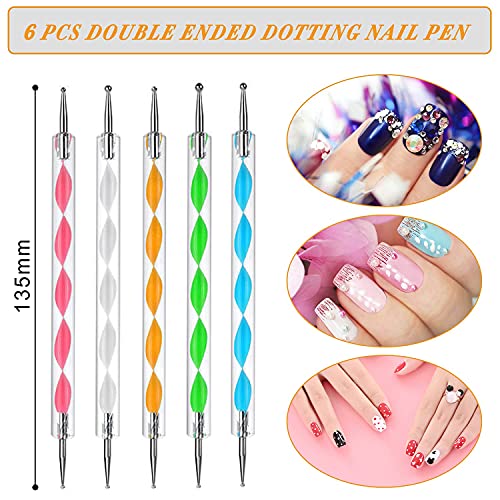 AROIC 28-Piece Acrylic Nail Art Brush and Dotting Tool Set