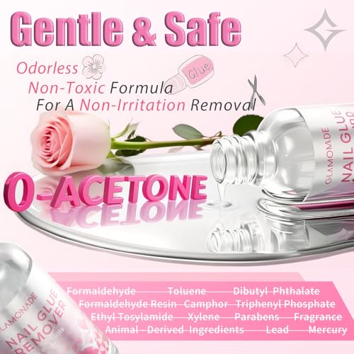 Glamonade Non-Acetone Nail Glue Remover - 30ml for Quick Removal