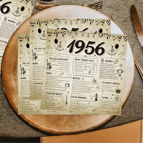 Vintage 70th Birthday Napkins - 50 Disposable Party Napkins
