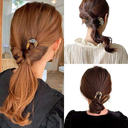 HYFEEL Tortoise Shell Hair Forks - U Shape Hair Pins (3 Pack)