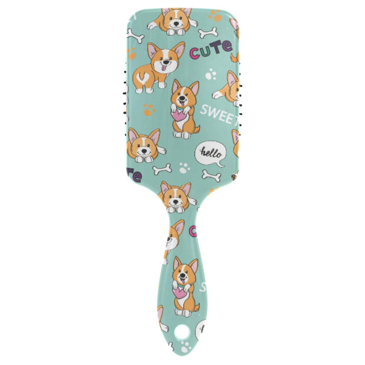 Ice Hockey Hair Brush | Soft Bristles for Wet & Dry Hair | Anti-Static & Frizz Control Comb for Women & Girls