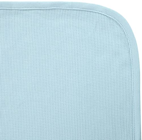 100% Cotton Toddler Thermal Blanket - Soft & Stretchy, 36" x 48", Blue