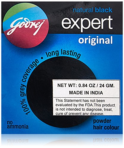 Godrej Natural Black Expert Powder Hair Color - 30g Ammonia Free