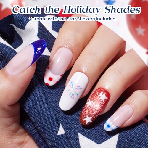 Beetles 4th of July Gel Nail Polish Set - Song of Freedom, 6 Colors