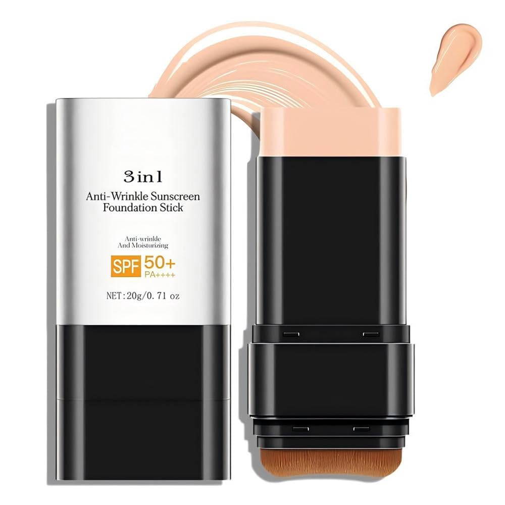 Luxury Anti-Wrinkle Foundation Stick SPF 50+ | Hydrating Matte Formula, Travel Size, 1.42 Fl Oz