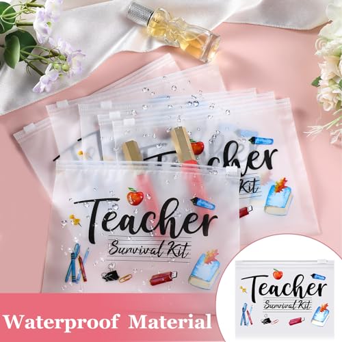 60 Pcs Teacher Appreciation Survival Kit Makeup Bags - Waterproof