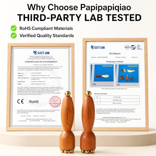 Papipapiqiao Copper Bead Eye Roller & Facial Massage Tool Set (2 Pack)