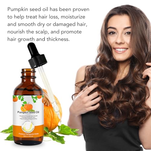Pumpkin Seed Oil for Hair Growth - 2 Pack, Cold Pressed, Nourishing