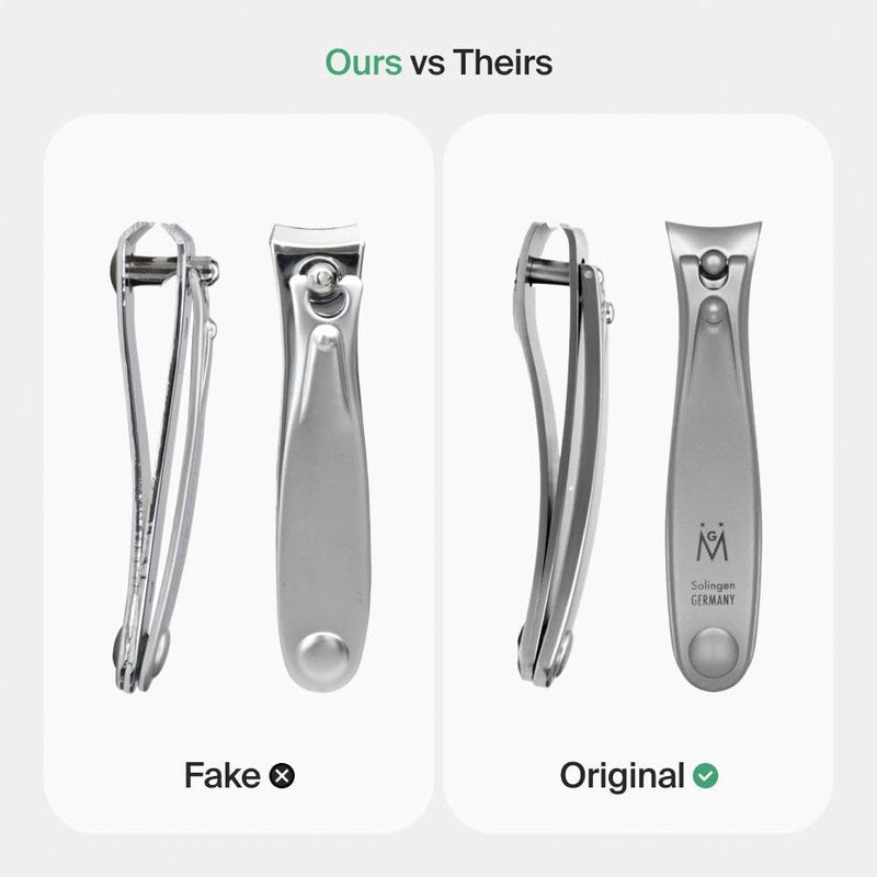 GERMANIKURE Professional Small Nail Clipper (6 cm) - FINOX Surgical Stainless Steel Manicure and Pedicure Tools in Leather Case- Ethically Made in Solingen Germany - 4711 - Travel Size Nail Care