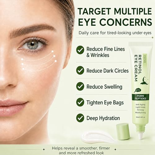 ZIIDII Retinol Eye Cream with PDRN & Peptides - 1.06 fl oz Anti-Aging Under Eye Treatment
