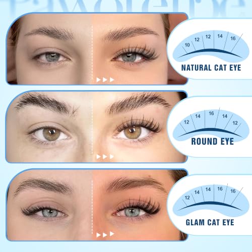Pawotence Natural Wispy Lash Clusters - DIY Eyelash Extensions