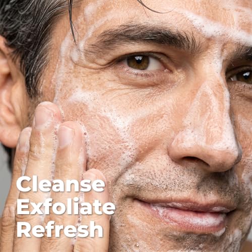 Retinol Face Wash for Men - Exfoliating Gel Cleanser for Oily & Acne-Prone Skin