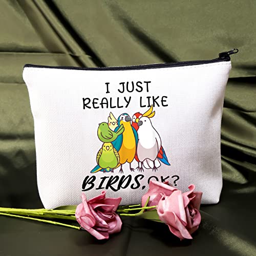 Bird Lover Makeup Bag - Waterproof Cosmetic Pouch for Birdwatchers