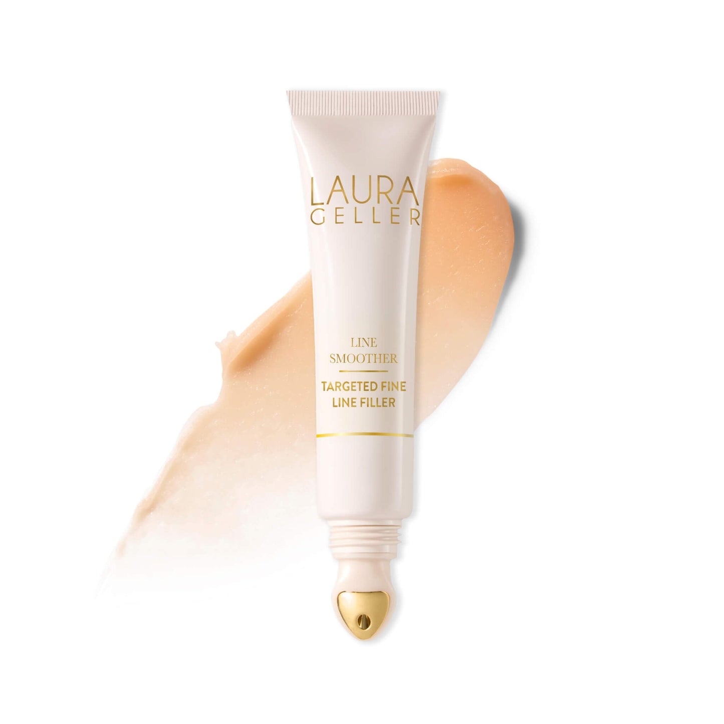 LAURA GELLER NEW YORK Line Smoother Targeted Fine Line Blurring Primer | Wrinkles & Pores, Subtly Tinted, with Vitamin C & Niacinamide for Mature Skin