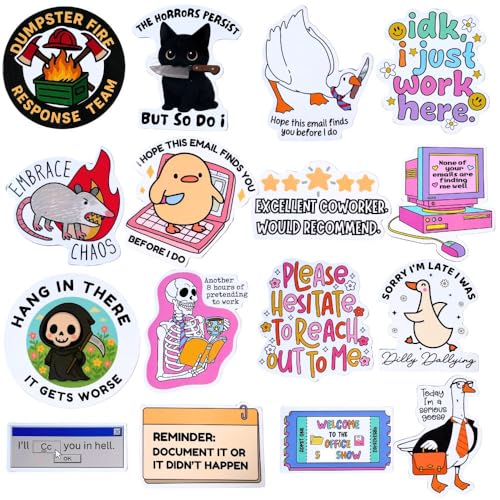 16PC Funny Work Magnets - Witty Meme Decor for Office & Home